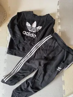 adidas ブラック ジャージセット 100cm