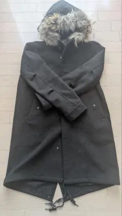 ナノユニバース ファー付きメルトンモッズコート