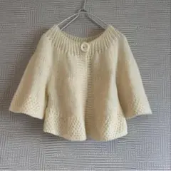 ✿Ray BEAMS✿レイビームス ニットボレロカーディガン ナチュラル ウールのサムネイル