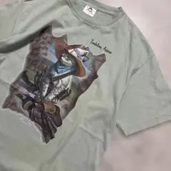 Alstyle 猫柄 カウボーイTシャツ グリーン Mサイズ