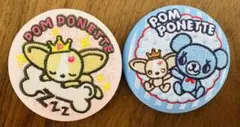 ナルミヤキャラクターズ 刺繍缶バッジ ポンポネット 2点セット