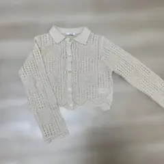 JEANASIS ベージュ クロップドカーディガン