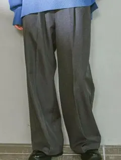 LAKOLE 裏起毛イージーパンツ グレー
