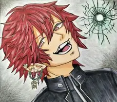 手描きイラスト オリジナル 原画 色紙
