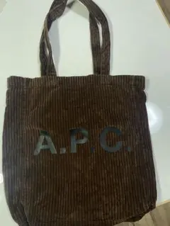 A.P.C. コーデュロイ トートバッグ ブラウンのサムネイル