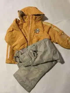 子ども用オレンジスキーウェアセットphenix110