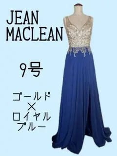 JEAN MACLEAN ゴールド×ロイヤルブルー 9号 中古 イブニングドレス