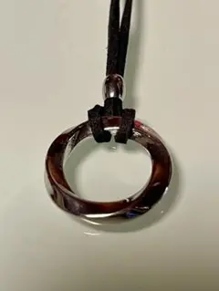 シルバー円形ペンダントネックレス