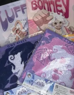 一番くじ　ワンピース　思い描く未来　クリアファイル ハンドタオル ニカ ボニー