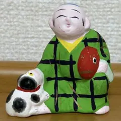 伏見人形　丹嘉　鯛抱き童子と犬