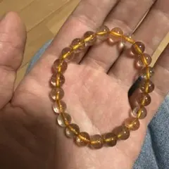完全透明 ゴールドルチルクォーツ ブレスレット 6mm