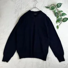 ZARA MAN ザラ マン メンズ Vネック ニット セーター ネイビー Mのサムネイル