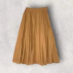 NOLLEY'S　フレアスカート　シアー素材　ロングスカート　清涼感　軽量　36