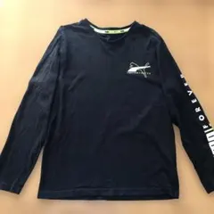 PUMA プーマ　長袖Tシャツ ジュニア150 黒　綿100% 中古カットソー