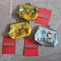 スヌーピー　ビニール製がま口財布　　　　　3個セット