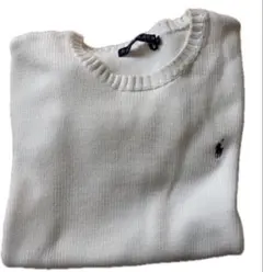 Ralph Lauren ホワイト クルーネックニットセーター