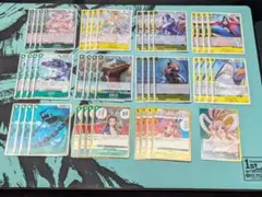 ワンピース カードゲーム 緑黄しらほし　デッキ　パーツ　26枚セット