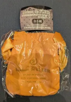 メゾンドフルール　ダブルリボンギャザートートバッグ2 オレンジ ガチャ