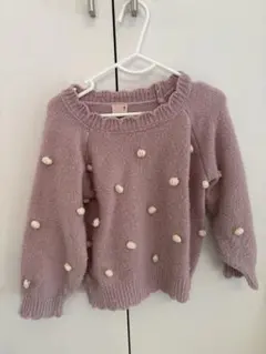 petitmain♡ Mサイズ ポンポン袖ボリュームニット