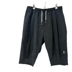 ハーフパンツ　ジャージ　ウエストゴム　大きめ４XL 部屋着　黒　メンズ