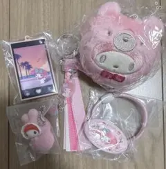 マイメロヘアゴムとぬいぐるみキーホルダーセット