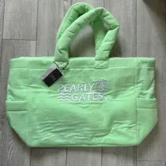 新品 パーリーゲイツ 定価2.4万 パイル トートバッグ ロゴ刺繍 カート