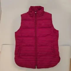 adidas golf ストライプ ダウンベスト S/P ピンク