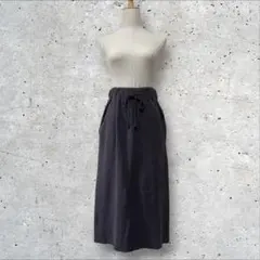 ローリーズファーム リブナロースカート ロング丈 ウエストゴム M