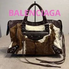 ★激レア★ BALENCIAGA バレンシアガ ザ・シティ ハラコ バッグのサムネイル