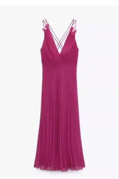 LIFE プリーツキャミワンピース ピンク ZARA