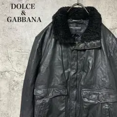 【超希少◎】DOLCE&GABBANA　レザージャケット　襟ボア　完売モデル◎