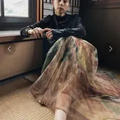 Ameri UND WILLOW PAINT PLEATS SKIRT Mのサムネイル