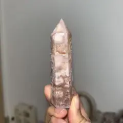 ピンクアメジスト 桜瑪瑙 ポイント ドゥルージー 天然石 置物