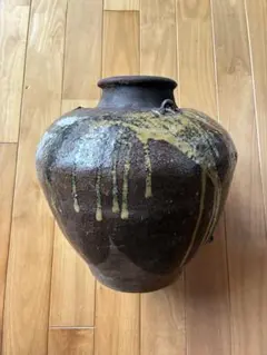 古丹波　丹波　古丹羽　丹羽焼　丹波立杭焼 流釉　花瓶　壷 古丹波 丹波 古丹羽 丹羽焼 丹波立杭焼 流釉 花瓶 壷 - メルカリ