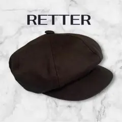 美品 レッター RETTER 帽子 キャスケット 男女兼用 ベレー帽 ブラック