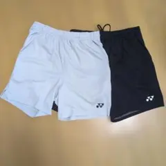YONEX バドミントンパンツ グレー/黒 2枚セット