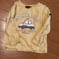 しまむらキッズ100サイズ feel perge 警察車両プリント 長袖Tシャツ