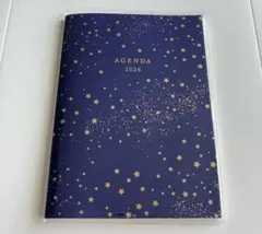 星空　スター　2026年　スケジュール帳　A6　手帳　星　流星　宇宙　ネイビーのサムネイル