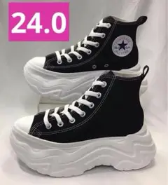 コンバース オールスター シティハイク HI 軽量厚底ライトブラック24.0㎝