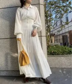 u*b様 【新品未使用タグ付】FRAYI.D ウエストリブドルマンシャツワンピー