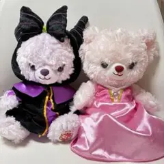 Disney ユニベア ローズローズ モーヴ ① オーロラ姫をイメージしたユニベア、ローズローズのぬいぐるみが