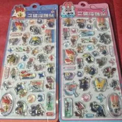 【海外正規品】●ズートピア●ボンボン ドロップシール公式ライセンス２枚