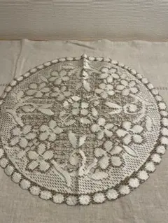 【ヴィンテージ】テーブルセンター レース編み ドイリー テーブルマット