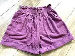 GU コーデュロイ ショートパンツ パープル 150
