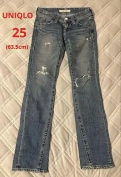 オリジナルウォッシュ ダメージジーンズ　UNIQLO 25(63.5cm)