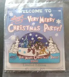 ★レア！レトロ★WDW★ミッキーのベリーメリークリスマスパーティ★ピンバッジ★