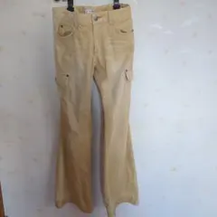 ベージュ コーデュロイ カーゴパンツ サイズ2