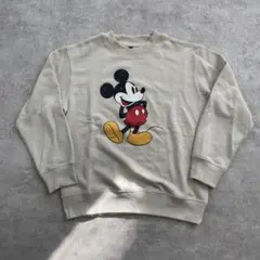 ディズニー　ミッキー　トレーナー　ベージュ