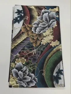 専用帯9024 9497 二点セット ○高級 正絹 夏帯 六通 袋帯 孔雀 蝶々