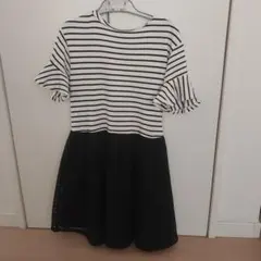 ボーダーワンピース　135　グリーンレーベルリラクシング